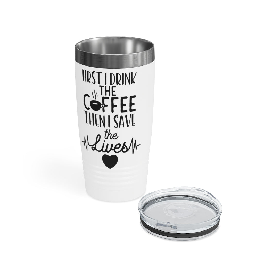 First Coffee Ringneck Tumbler, 20oz