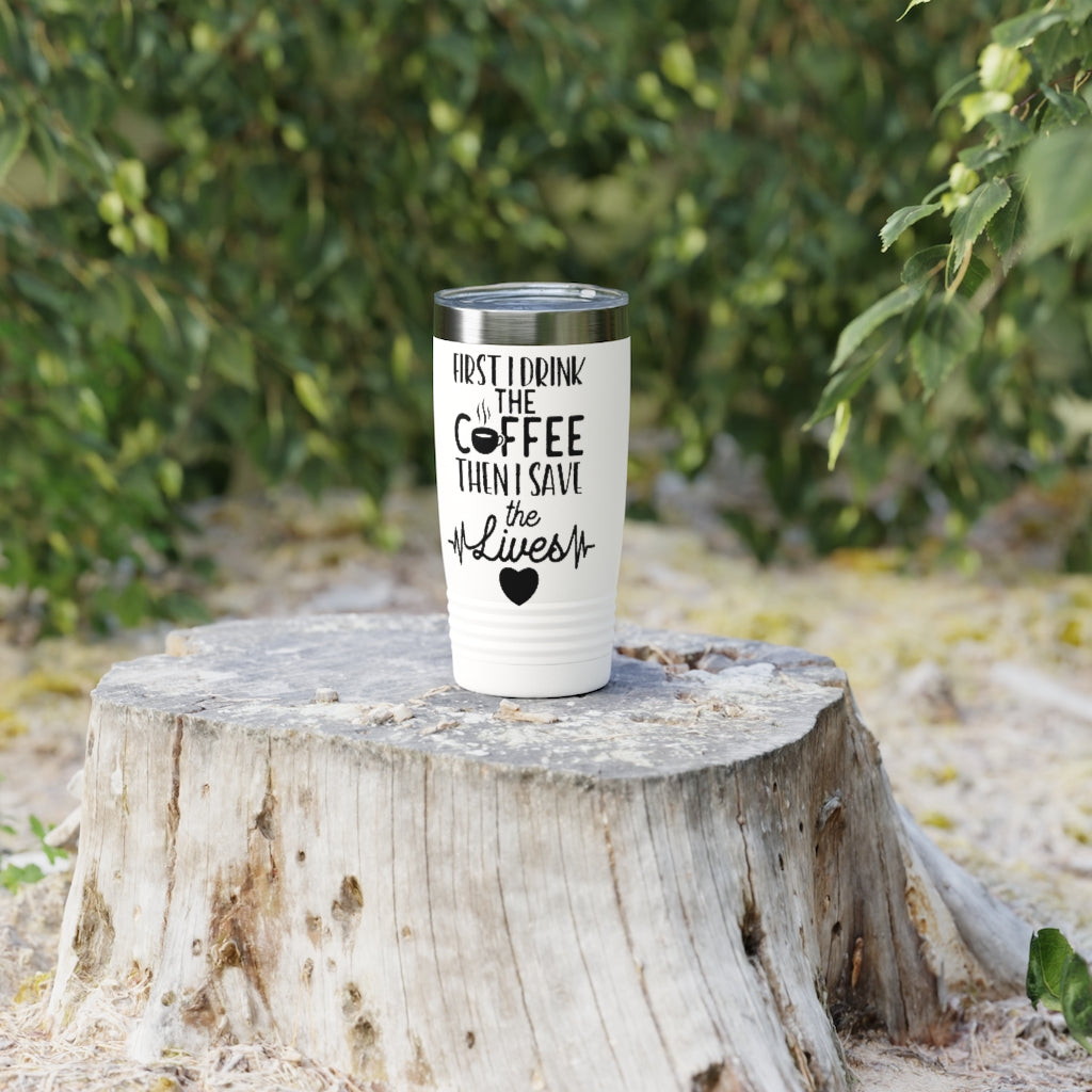 First Coffee Ringneck Tumbler, 20oz