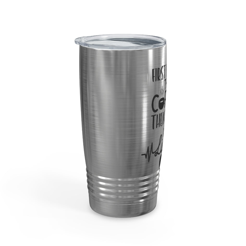 First Coffee Ringneck Tumbler, 20oz