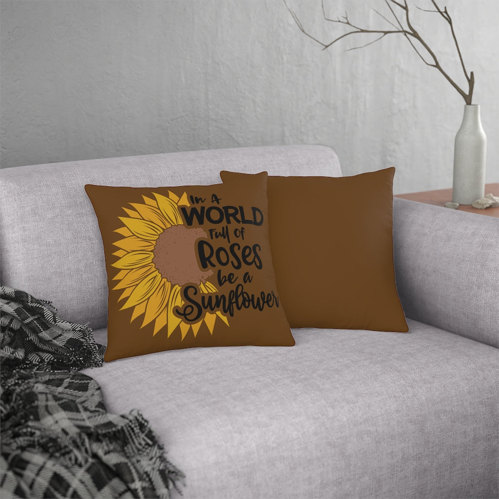 World of Roses Waterproof Pillows (Brown)