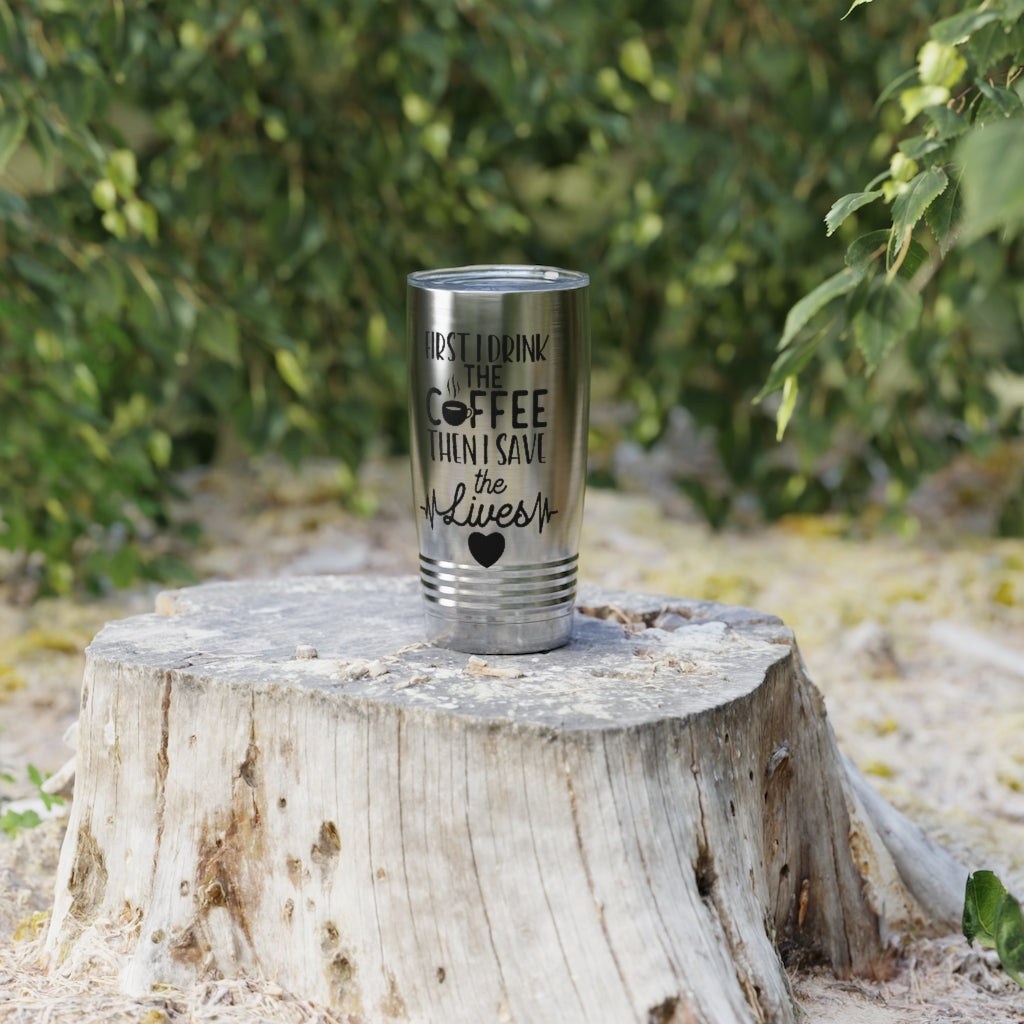 First Coffee Ringneck Tumbler, 20oz