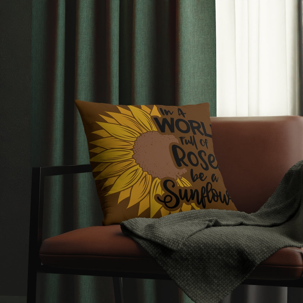 World of Roses Waterproof Pillows (Brown)