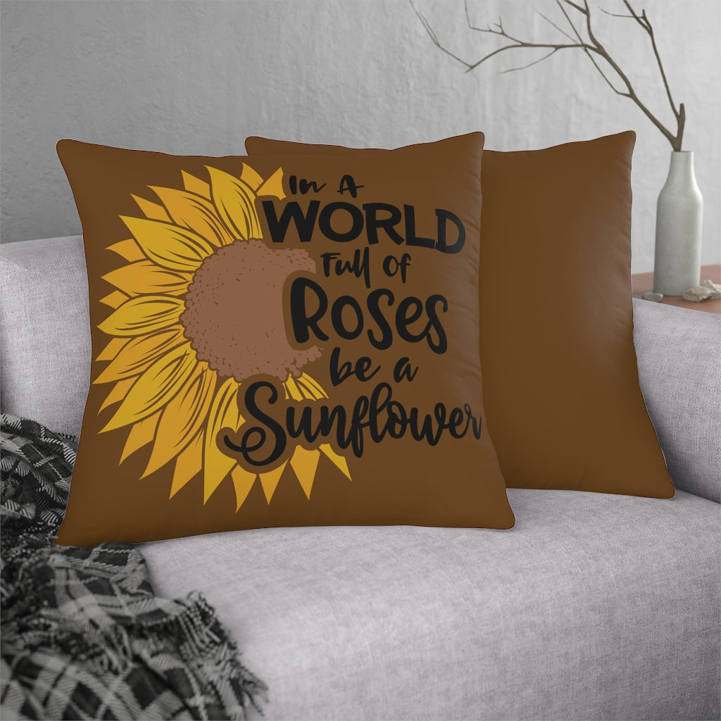 World of Roses Waterproof Pillows (Brown)