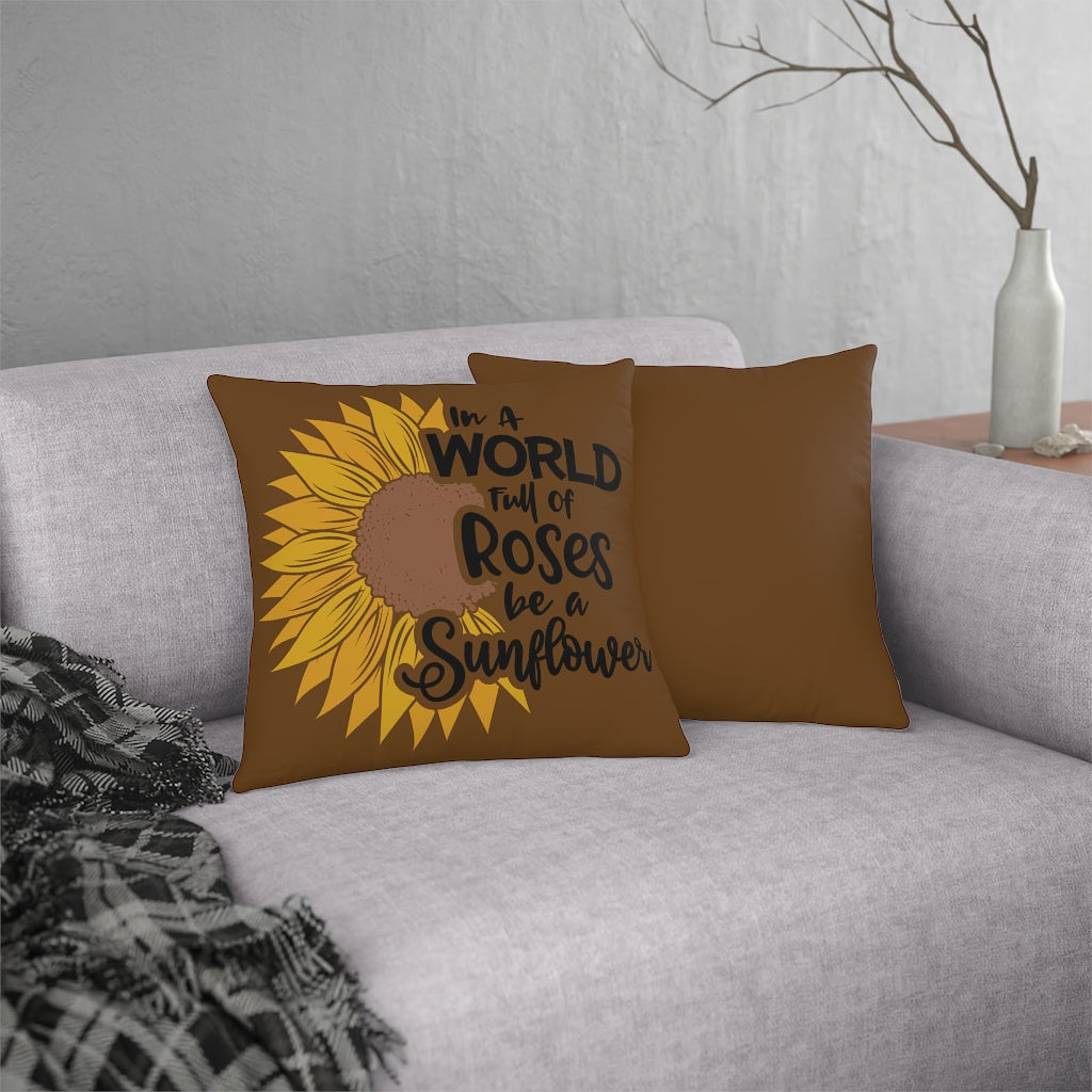 World of Roses Waterproof Pillows (Brown)