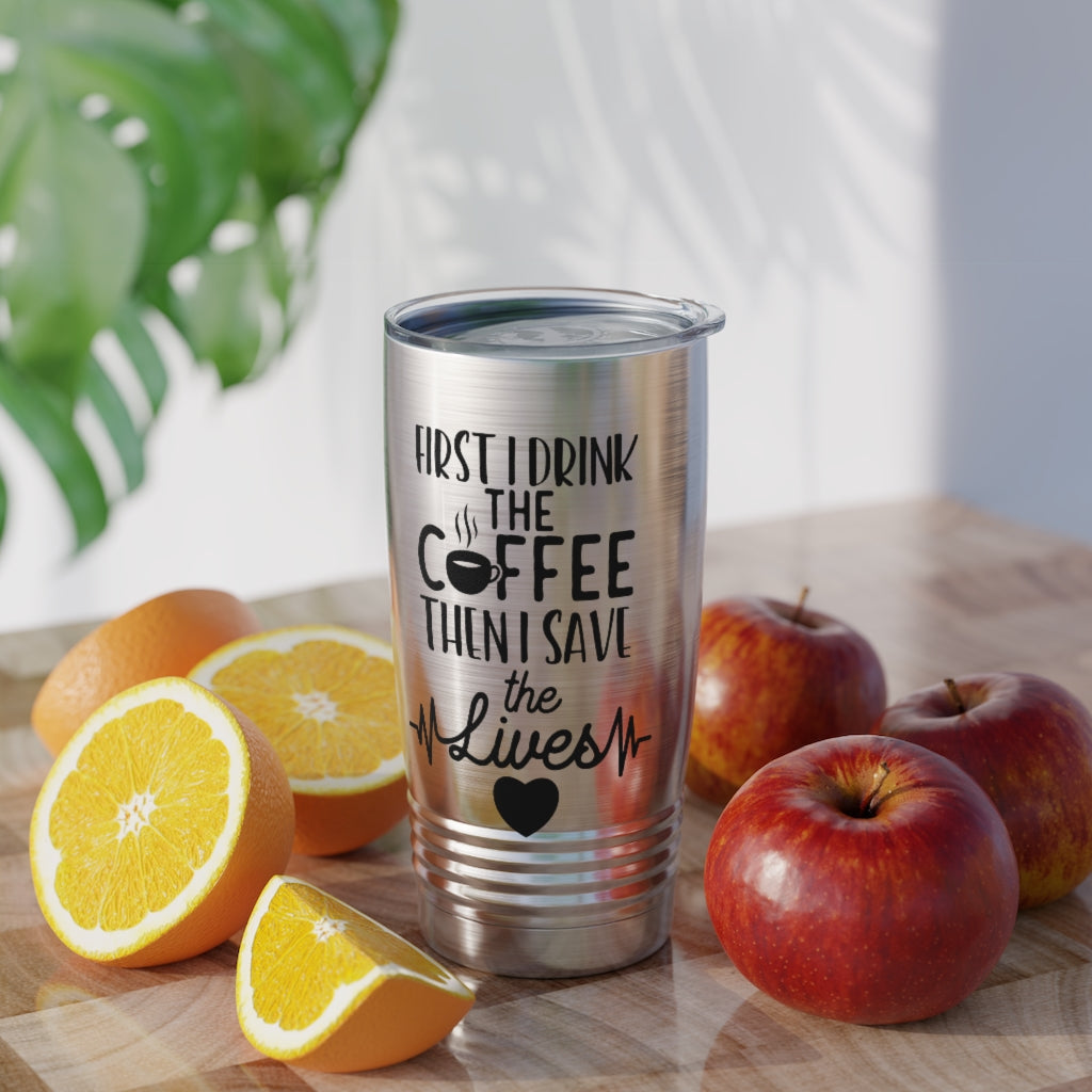 First Coffee Ringneck Tumbler, 20oz