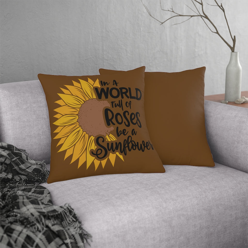 World of Roses Waterproof Pillows (Brown)