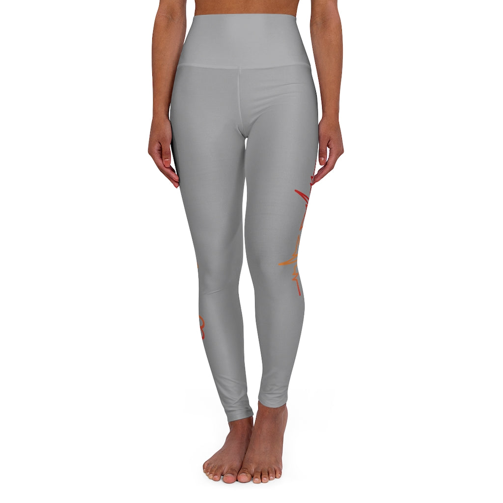 Nurse Heart High Waisted Yoga Leggings (Grey)