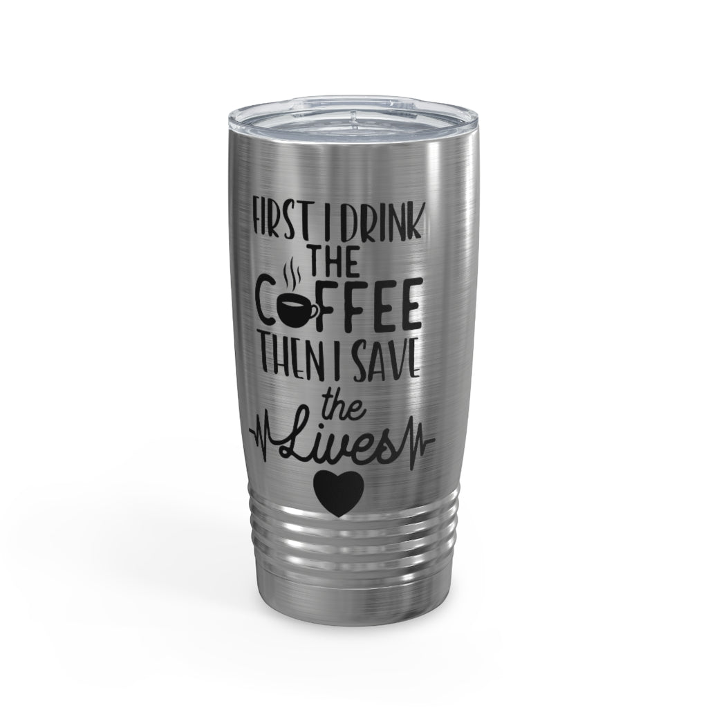 First Coffee Ringneck Tumbler, 20oz