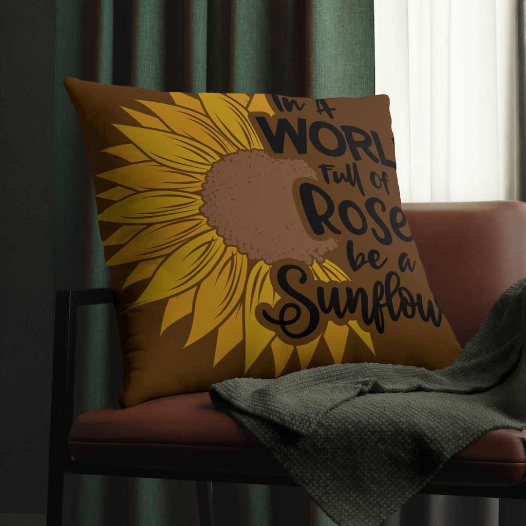 World of Roses Waterproof Pillows (Brown)