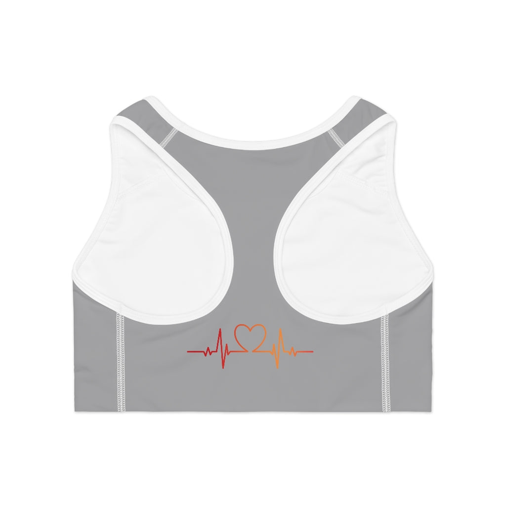 Nurse Themed Sports Bra (Grey) (AOP)