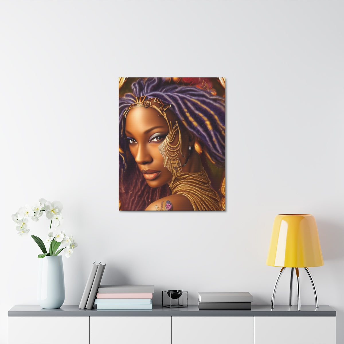 Warrior Princess on Stretched Canvas