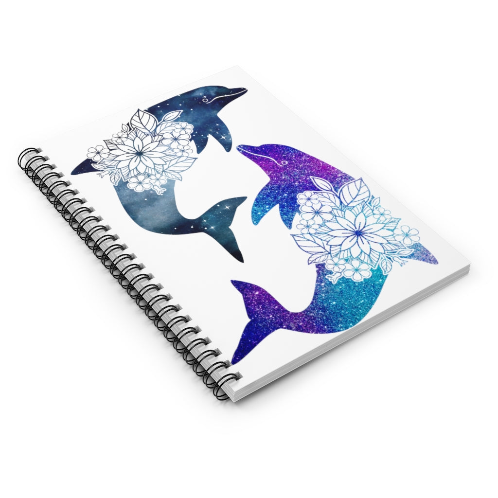 Dolphins Spiral Notebook - Ruled Line