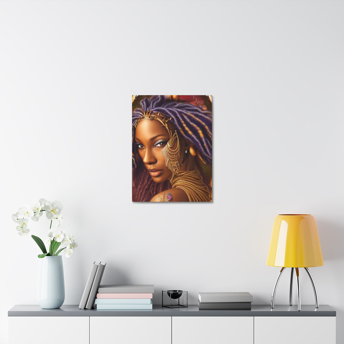 Warrior Princess on Stretched Canvas