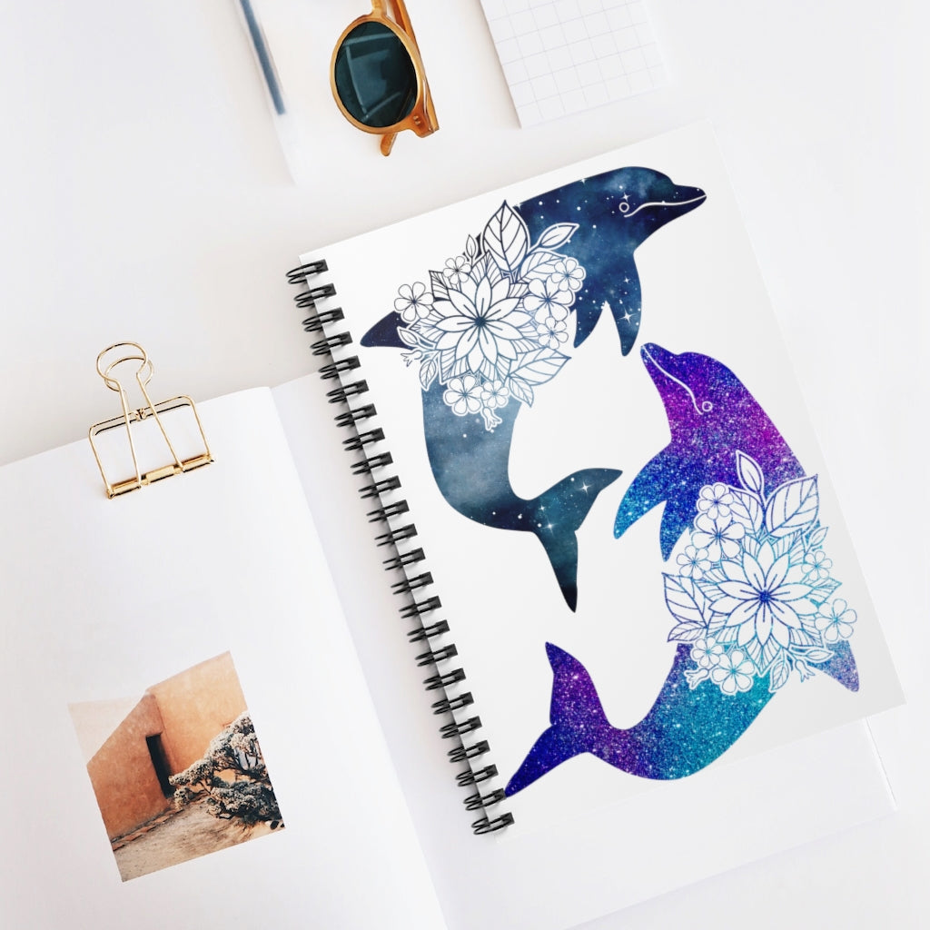 Dolphins Spiral Notebook - Ruled Line