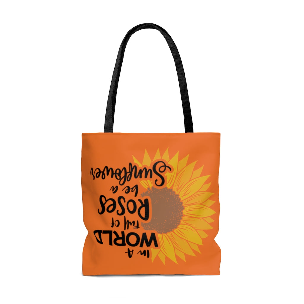 Be A Sunflower Tote Bag (Orange)