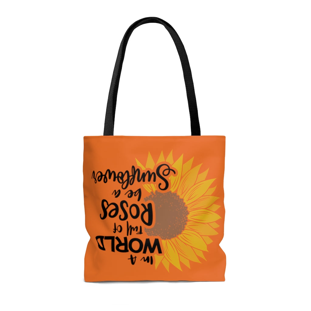 Be A Sunflower Tote Bag (Orange)