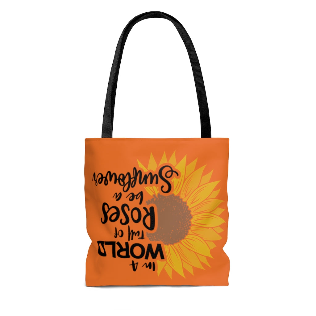 Be A Sunflower Tote Bag (Orange)