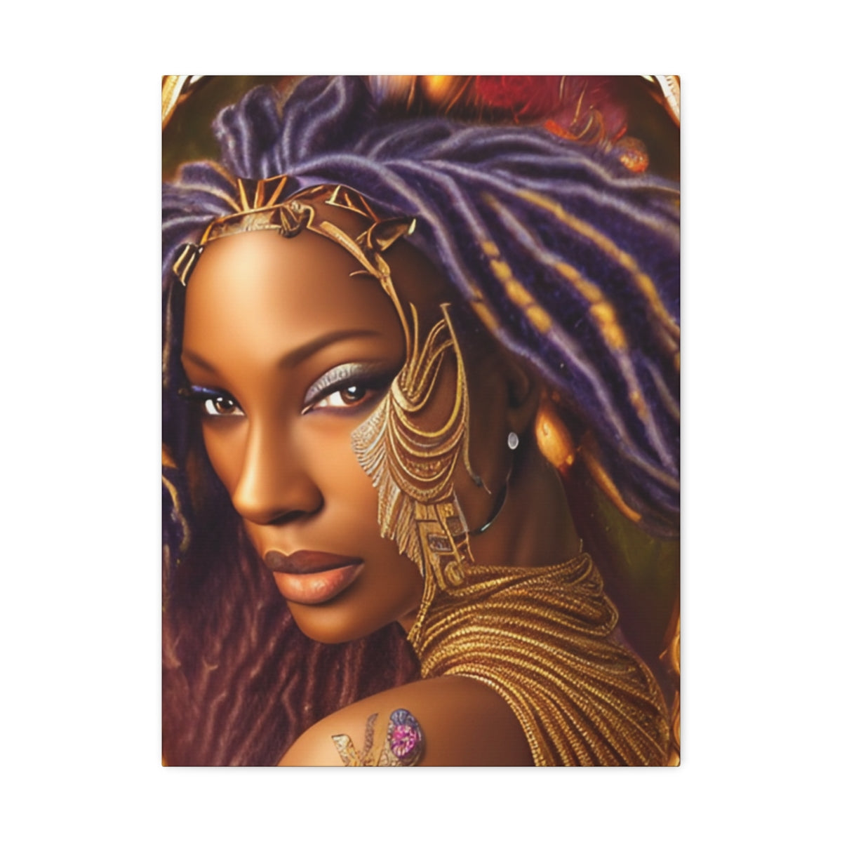 Warrior Princess on Stretched Canvas