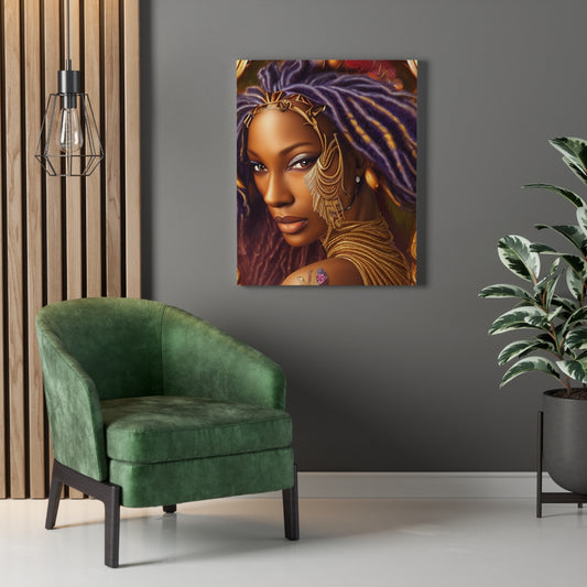 Warrior Princess on Stretched Canvas