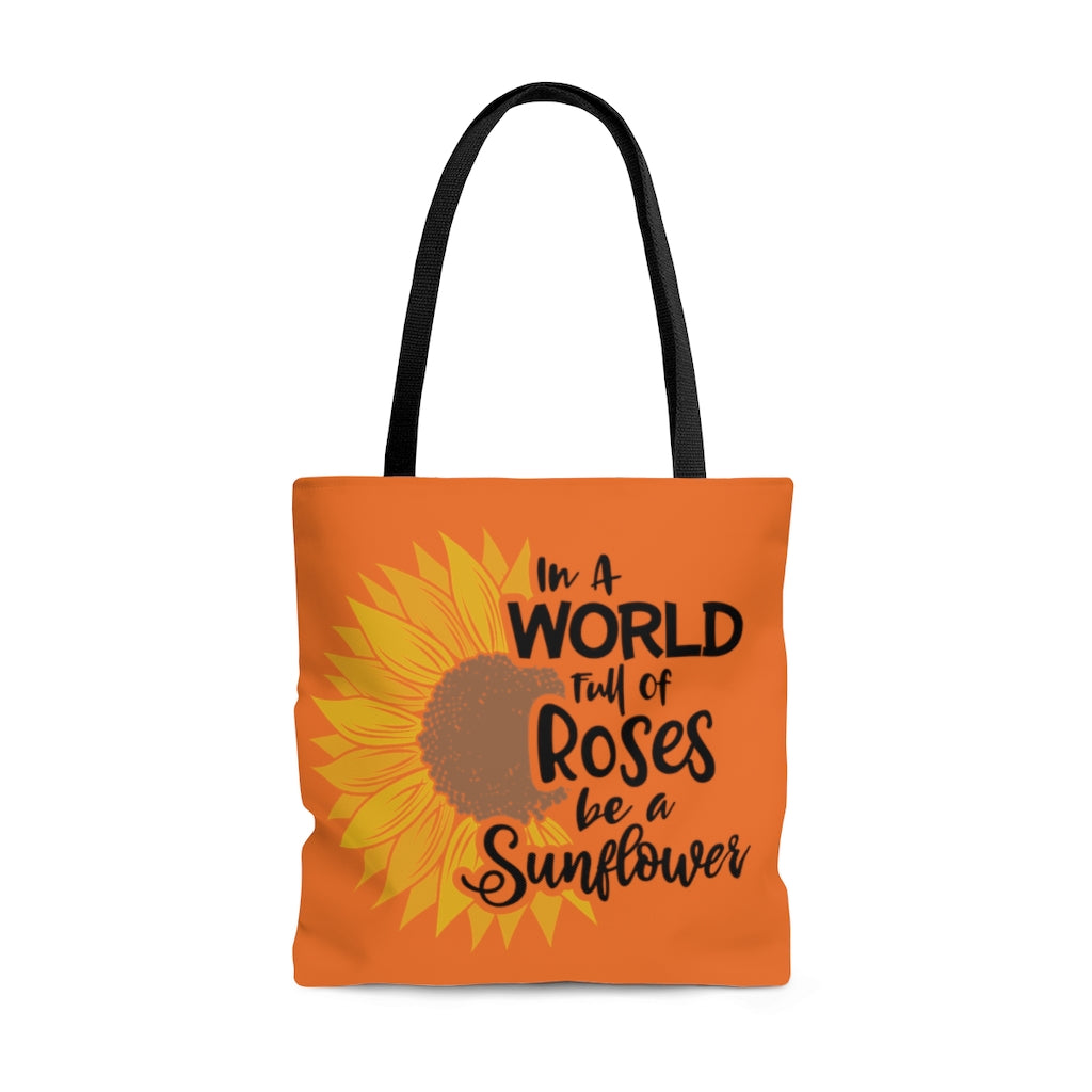 Be A Sunflower Tote Bag (Orange)