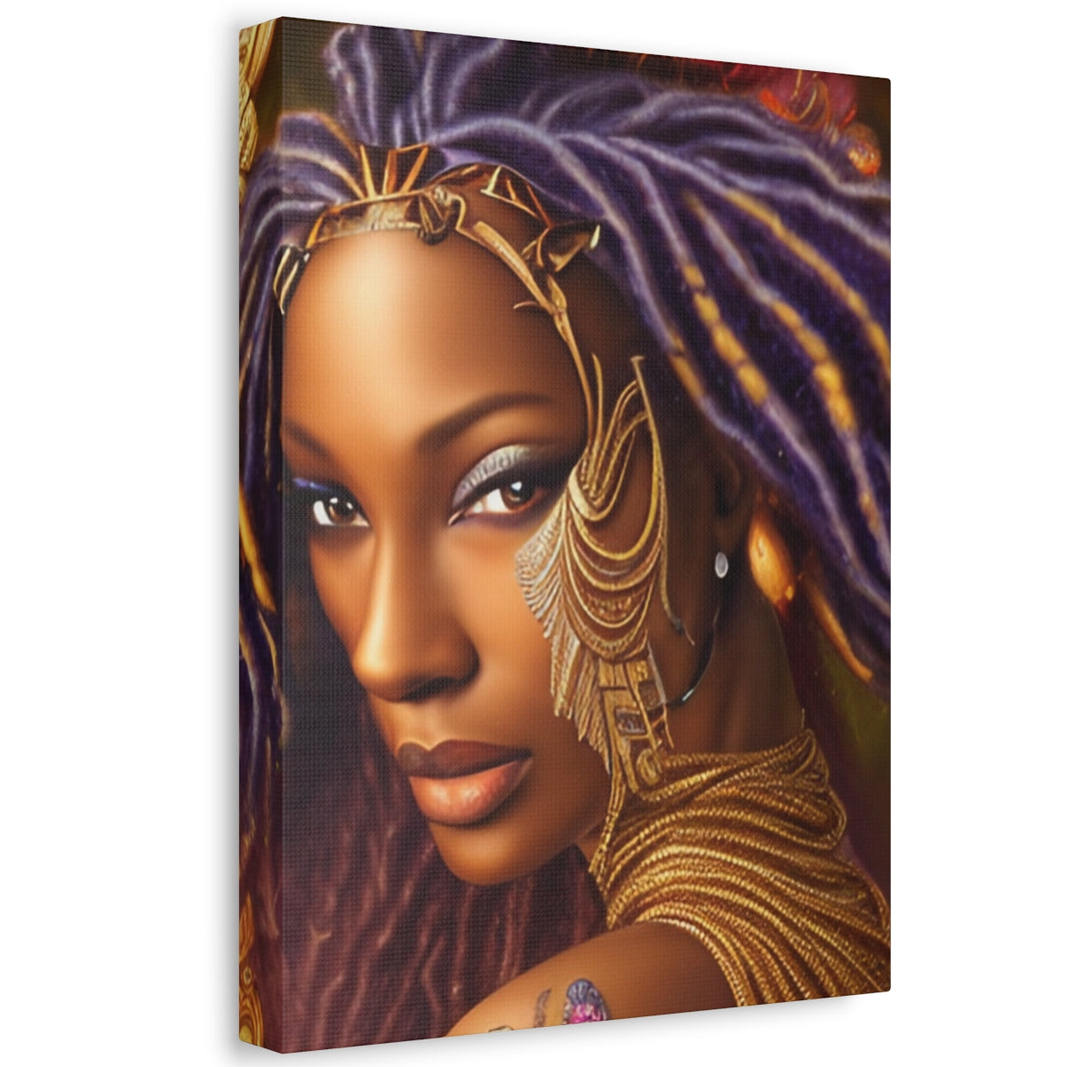 Warrior Princess on Stretched Canvas