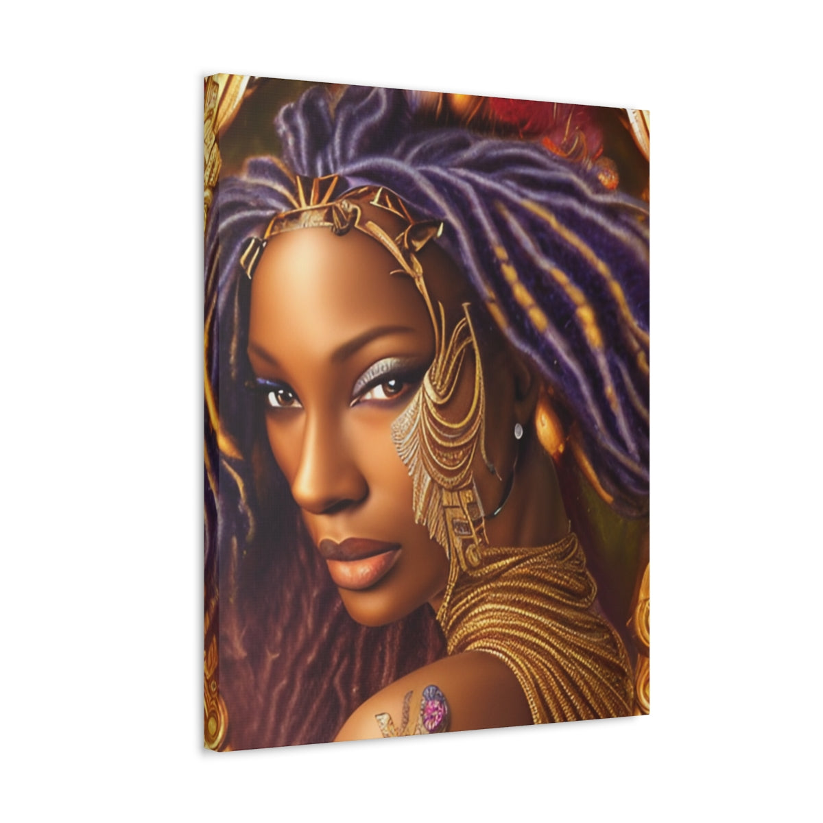 Warrior Princess on Stretched Canvas