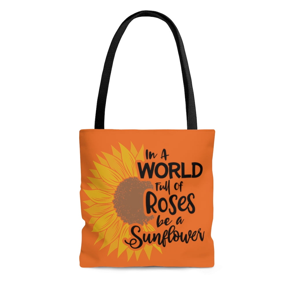 Be A Sunflower Tote Bag (Orange)