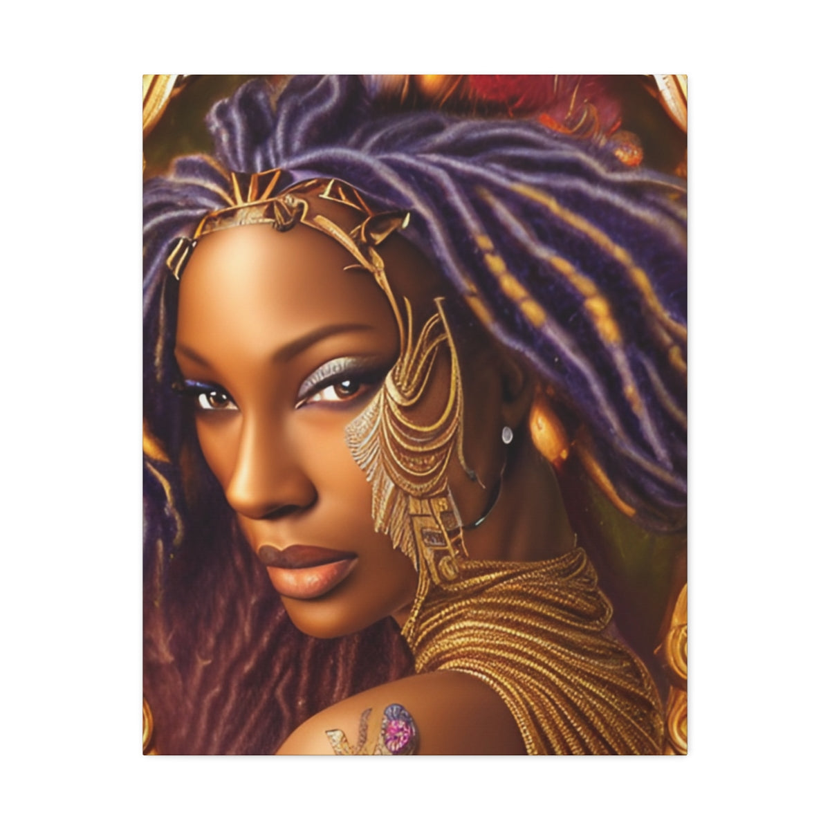 Warrior Princess on Stretched Canvas