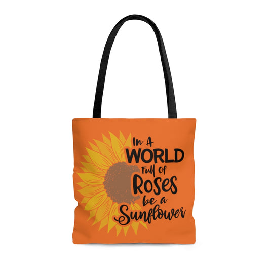 Be A Sunflower Tote Bag (Orange)