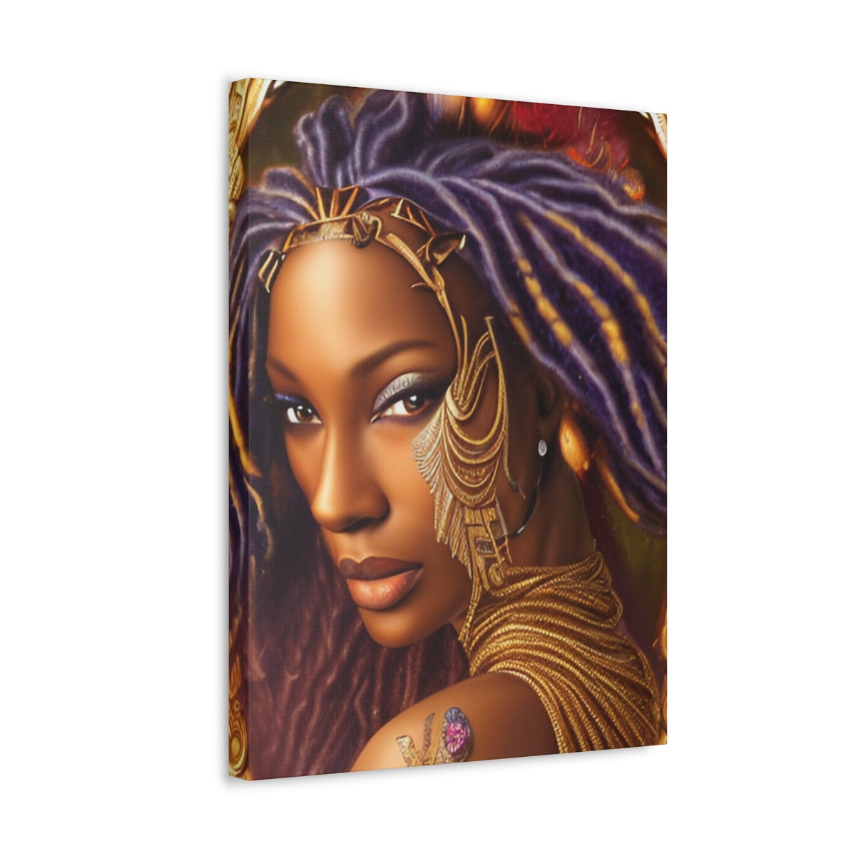 Warrior Princess on Stretched Canvas