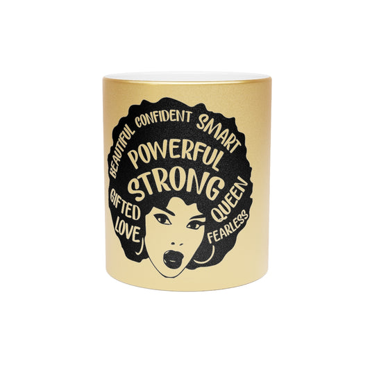 Strong Woman Metallic Mug (Silver\Gold)