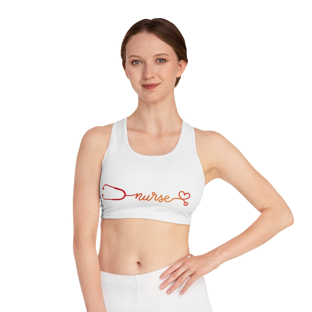 Nurse Themed Sports Bra (AOP)