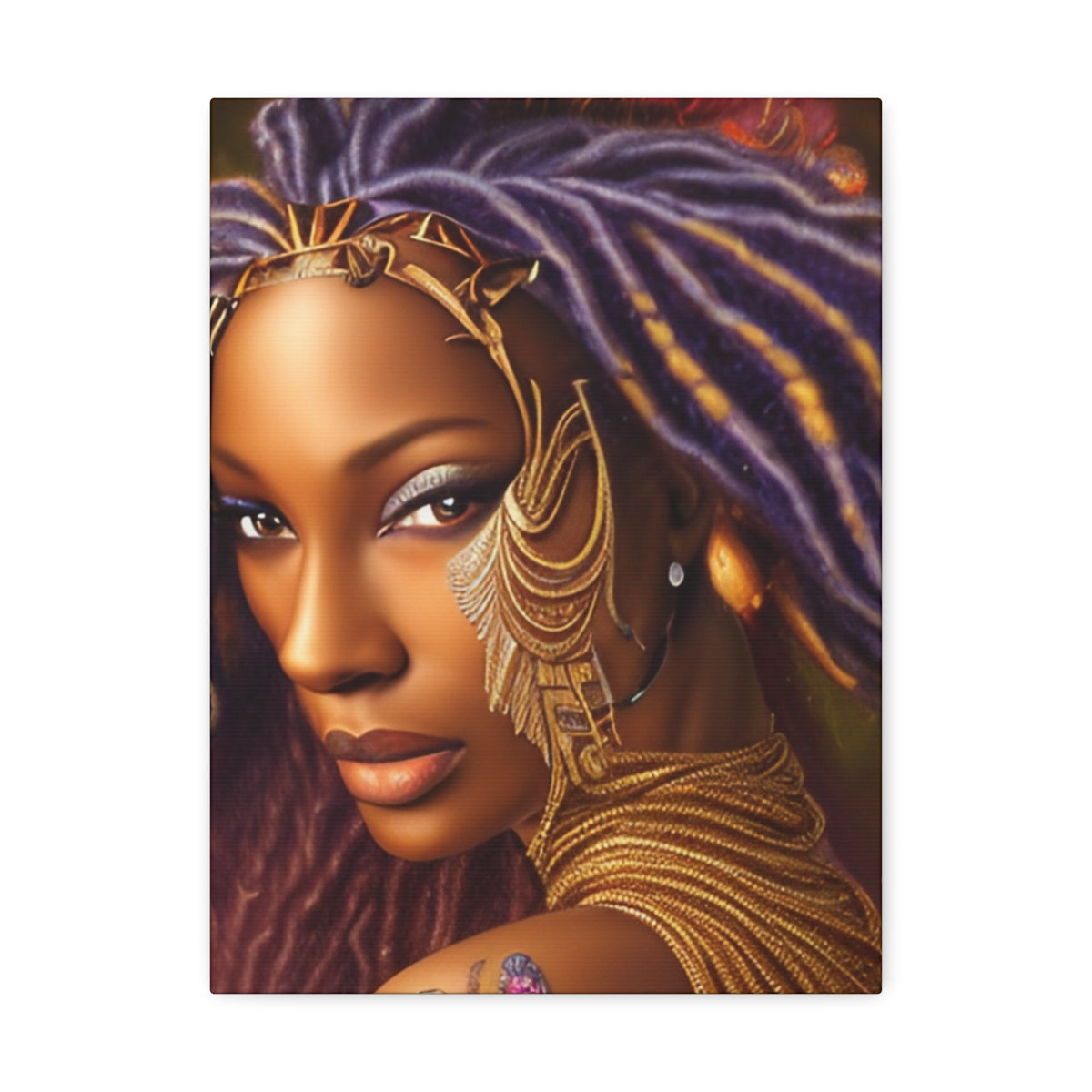 Warrior Princess on Stretched Canvas